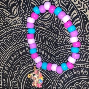Handmade Purple Unicorn Bracelet Kandi Hiraeth Way